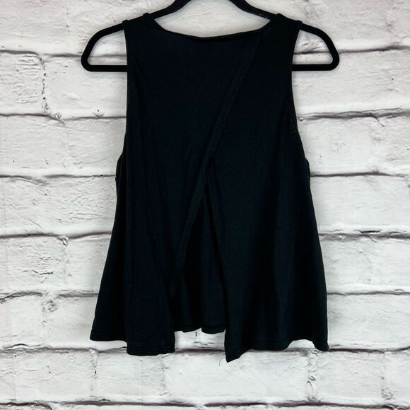 J. Crew Women's Black Sleeveless Open-Back Tank Top Size L Casual - Picture 5 of 7